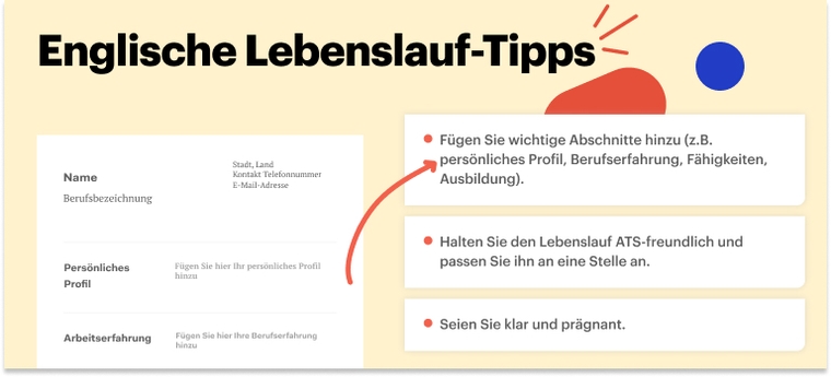 Englischer Lebenslauf Tipps