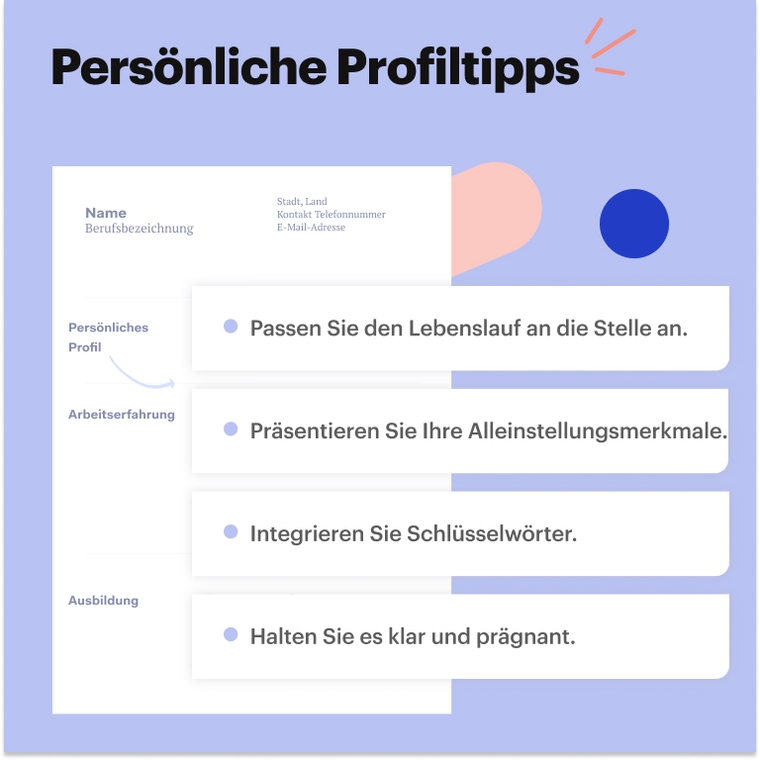 Kurzprofil Tipps für einen IT-Lebenslauf